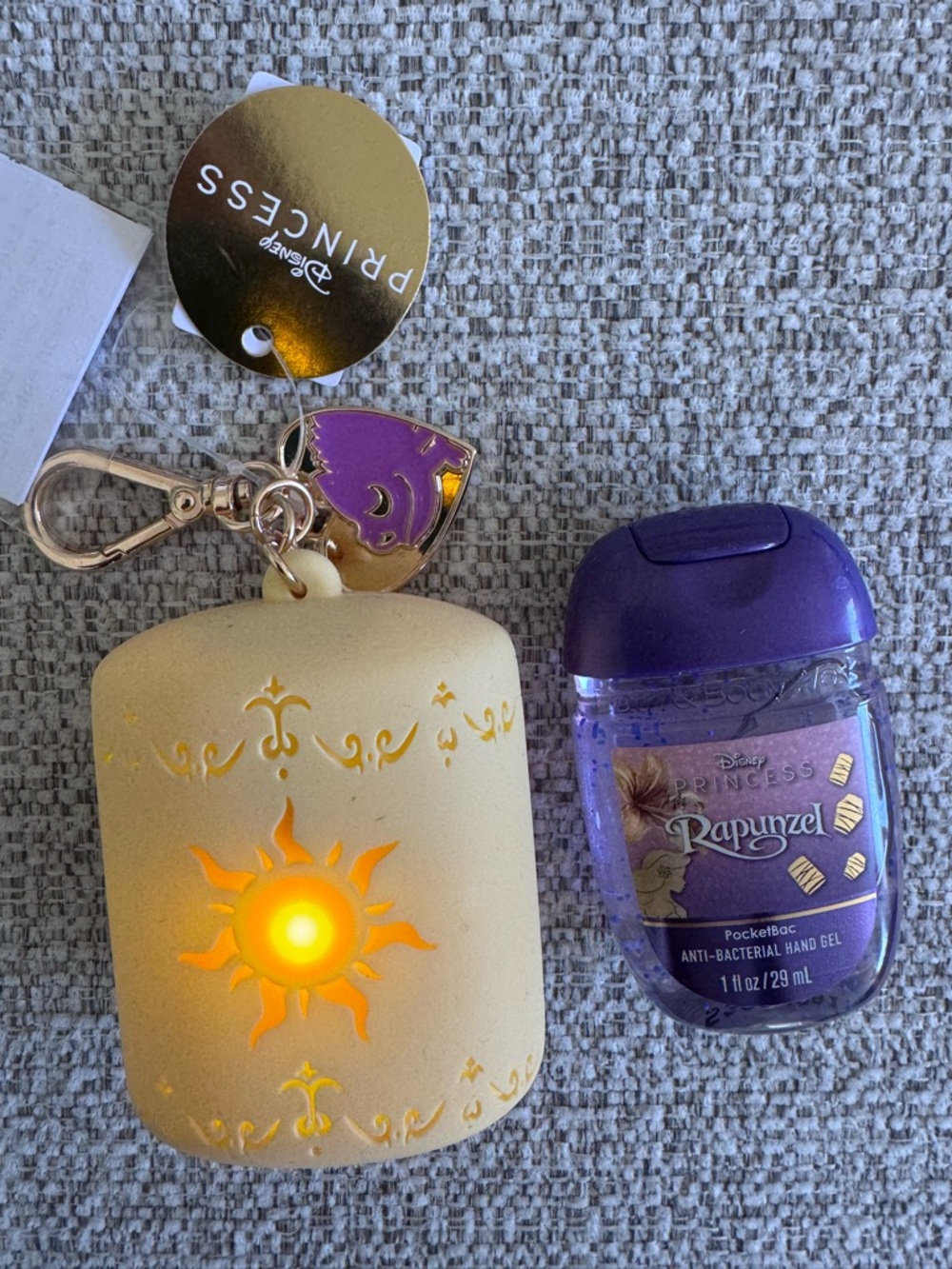 Bath and Body Works Disney Rapunzel Pocket Bac Holder & gel